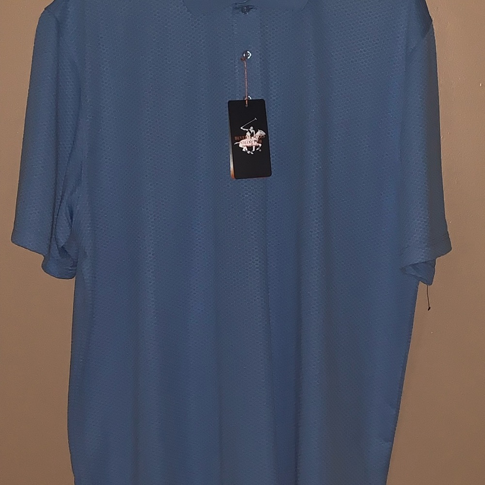 Beverly Hills Polo Club, polo shirt, blue, sizeXXL